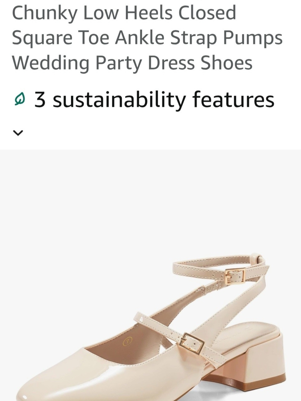 Women’s Beige Ankle-Strap Block Heel Pumps New In Box - Picture 2 of 2